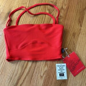 Tiger Friday Morgan Crop Top - Cherry